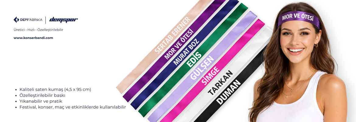 konser bandı tasarımı baskı ve üretimi